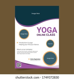 yoga online class flyer template, Yoga Business Flyer Template