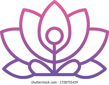 Yoga outline vector logo design