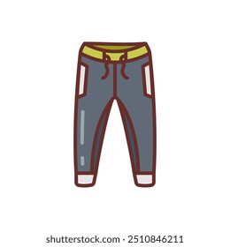 Yoga Pant Filled Icons , Vector illustration