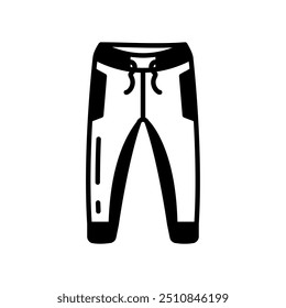 Icono de glifo de pantalón de yoga, Ilustración vectorial