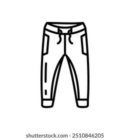 Yoga Pant Outline Icon, Vector illustration