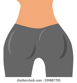 Yoga Pants. Ass .Woman. Vector Illustration