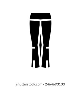 yoga pants clothing glyph icon vector. yoga pants clothing sign. isolated symbol illustration