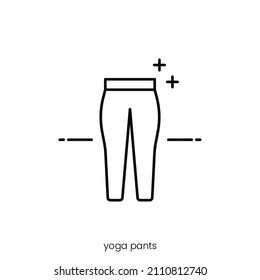 Yoga Pants Icon. Outline Style Icon Design Isolated On White Background