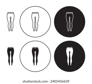 Yoga pants vector icon set. Woman leggings vector illustration suitable for apps and websites UI designs.