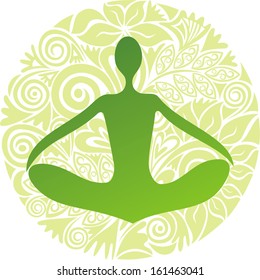 Yoga pattern vector illustration