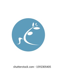 yoga and peace logo design vector
