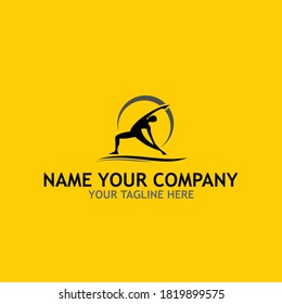 yoga people logo design vector