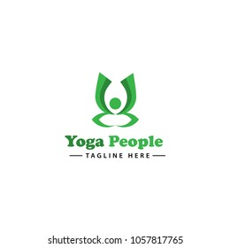 yoga people logo vector