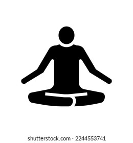 yoga people silhouette glyph icon vector. yoga people silhouette sign. isolated symbol illustration