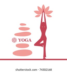 Yoga and pilates background. Illustration vector.