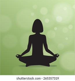 Yoga and pilates background. Vector illustration.