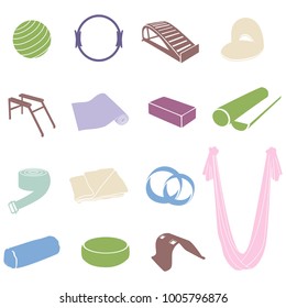 Yoga and Pilates equipment set