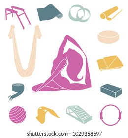 Yoga and Pilates equipment set