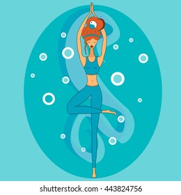 yoga in the pose