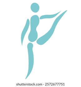 Yoga pose abstract. Illustration . Vector