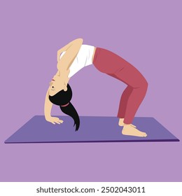 yoga pose asana eka hasta urdhva dhanurasana one armed wheel pose