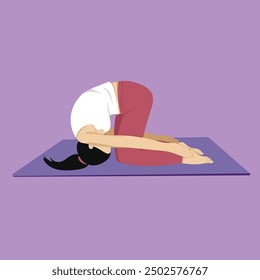 yoga pose asana rabbit pose sasankasana