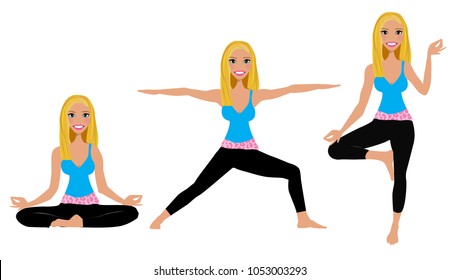 Yoga pose avatar / vector / logo / icon