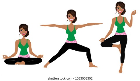 Yoga pose avatar / vector / logo / icon