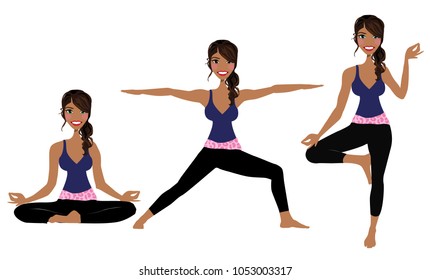 Yoga pose avatar / vector / logo / icon