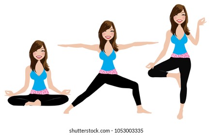Yoga pose avatar / vector / logo / icon