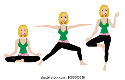 Yoga pose avatar / vector / logo / icon