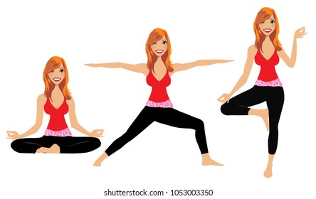 Yoga pose avatar / vector / logo / icon