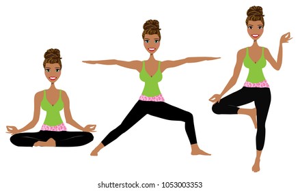 Yoga pose avatar / vector / logo / icon