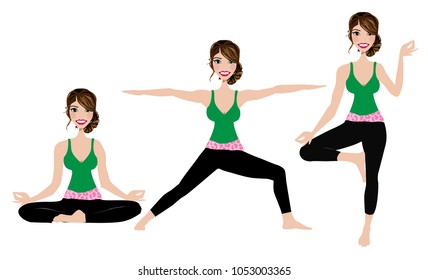 Yoga pose avatar / vector / logo / icon