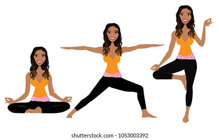 Yoga pose avatar / vector / logo / icon