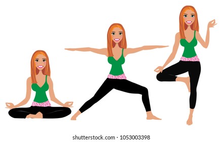 Yoga pose avatar / vector / logo / icon