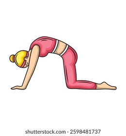 Yoga pose bidalasana icon design. Vector design