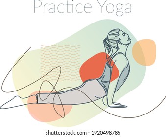 Yoga Pose - Cobra Pose - Illustration as EPS 10 File