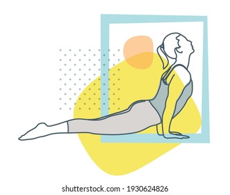 Yoga Pose - Cobra Pose - Illustration as EPS 10 File