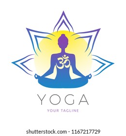 Yoga Pose Color Icon Isolated