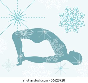 Yoga pose decorative elements