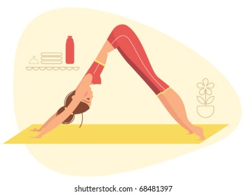 Yoga pose - downward facing dog