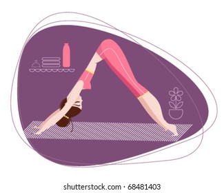 Yoga pose - downward facing dog