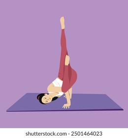 yoga pose flying angelmindful breathing technique