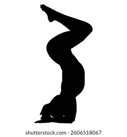 Yoga pose forward image vector art image silhouette picture template background