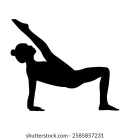 Yoga pose forward stock image photo vector art silhouette template background