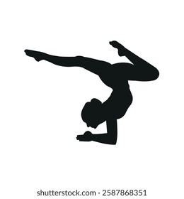 Yoga pose forward stock image vector art silhouette template background