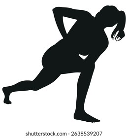 Yoga pose forward stock vector photo black and white eps ai illustrate silhouette graphic design background template