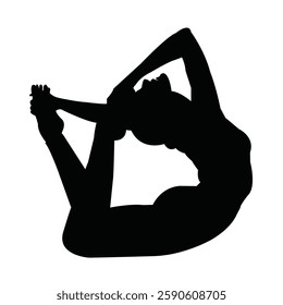 Yoga pose forward vector art silhouette template background image photo picture
