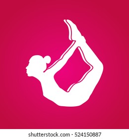 Yoga pose graphic vector.