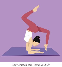 yoga pose handstand scorpion pose asana