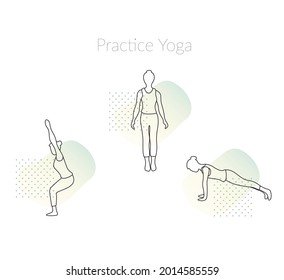 Yoga Pose - Healthy Living - Illustration as EPS 10 File