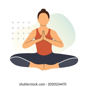 Yoga Pose - Healthy Living - Illustration as EPS 10 File