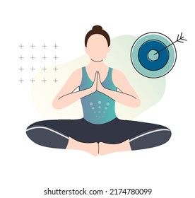 Yoga Pose - Healthy Living - Illustration as EPS 10 File